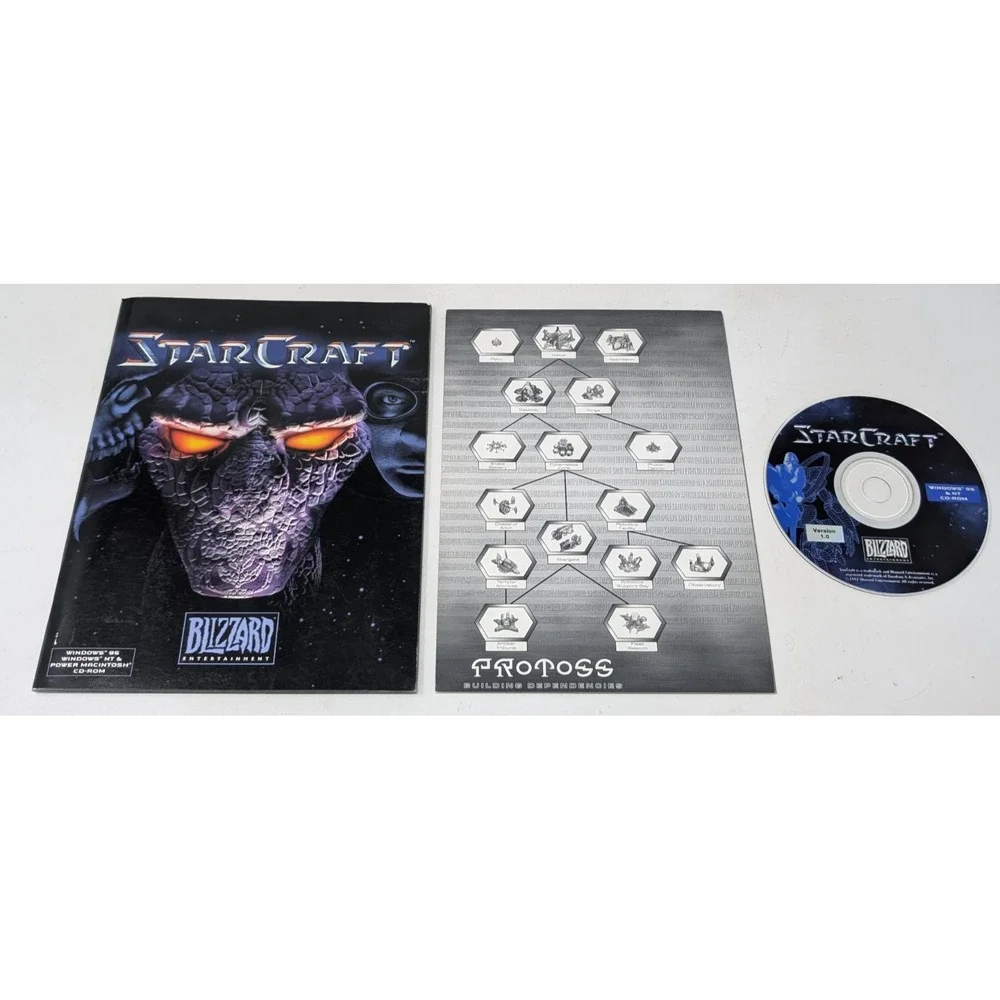 StarCraft 1 Star Craft Blizzard Windows 95 & NT PC Game Version 1.0